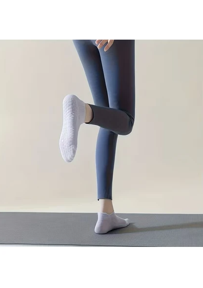 3Çift Kaydırmaz Taban Pilates Çorabı