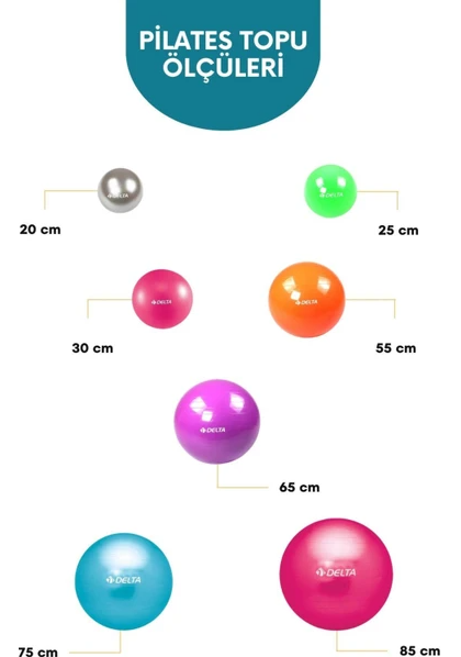 65 cm Deluxe 160 cm - 169 cm Boy Aralığında Olanlar İçin Uygun Fuşya Pilates Topu ve Pompa Seti