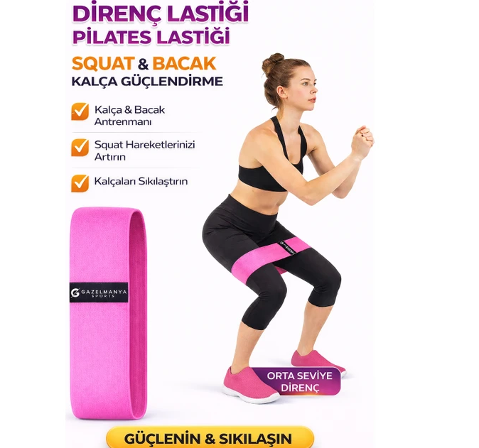 Pilates Lastiği Squad Bandı Orta Sert